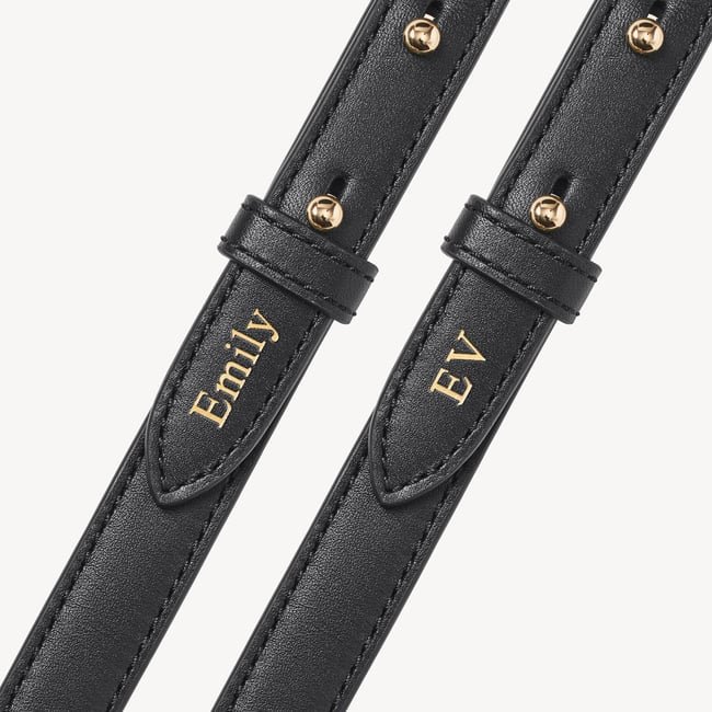 Camera Crossbody Black Woven Leather
