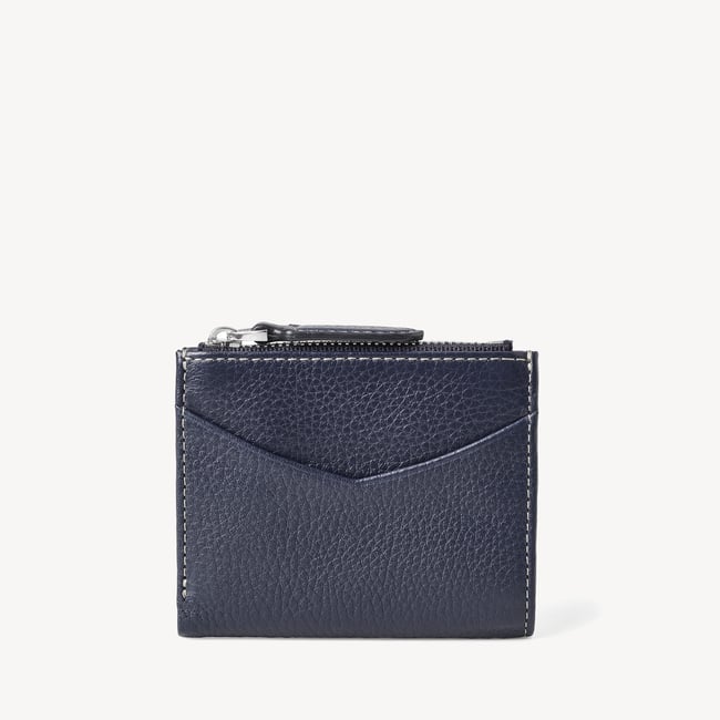 Hudson Multi-Use Pocket Wallet French Navy Milled Pebble