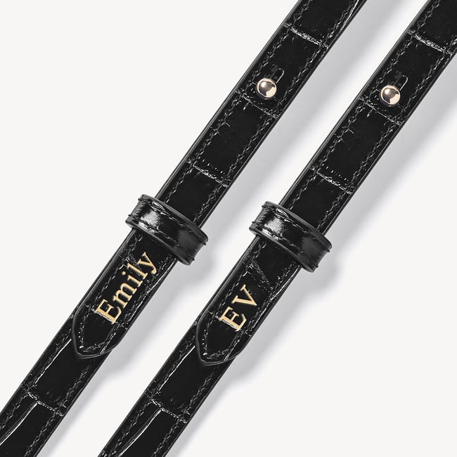 Midi Mayfair® Deep Shine Black Croc