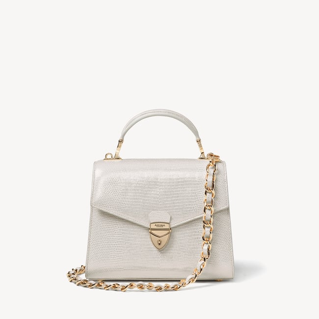 Midi Mayfair® 2 White Metallic Lizard