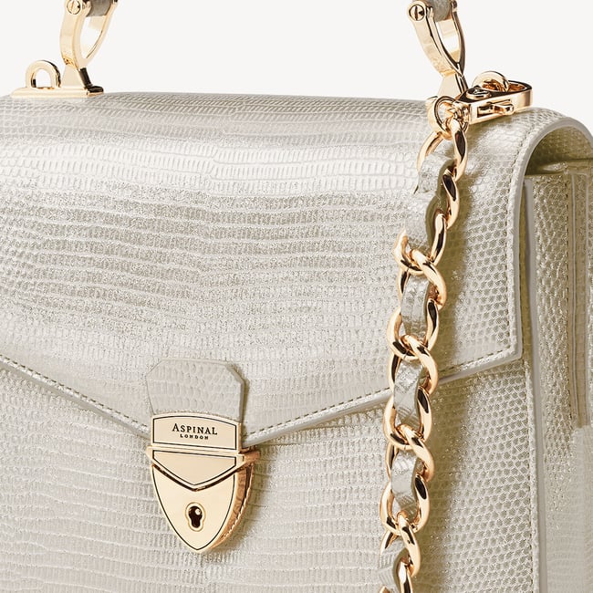 Midi Mayfair® 2 White Metallic Lizard