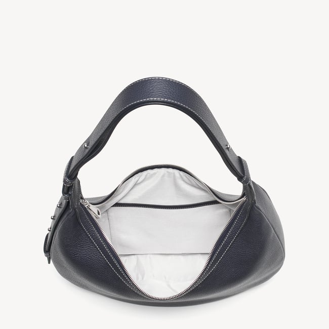 Soho Large Crescent French Navy Milled Pebble