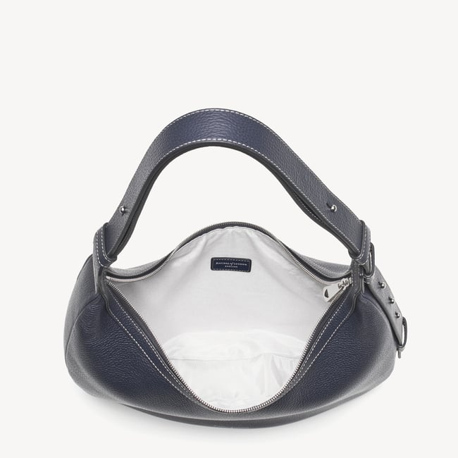 Soho Large Crescent French Navy Milled Pebble