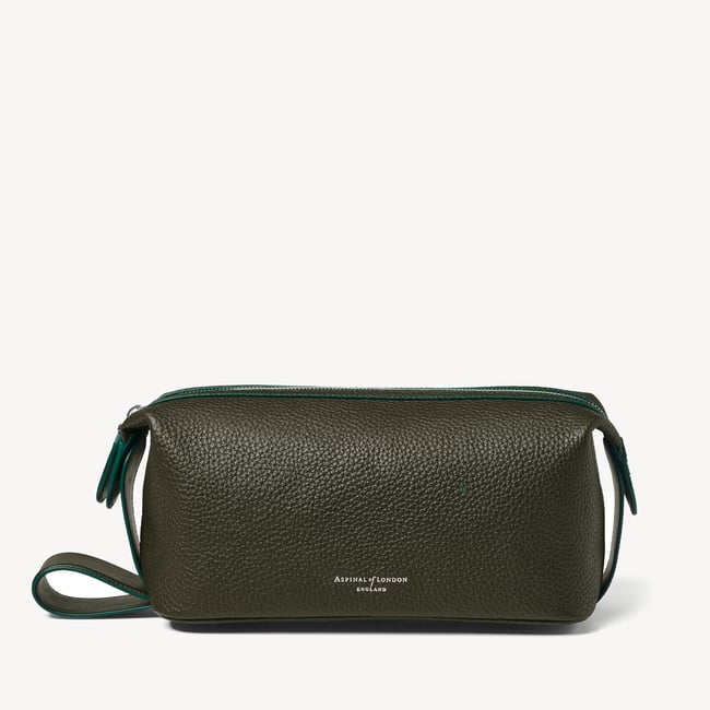Reporter Wash Bag Forest Green Pebble