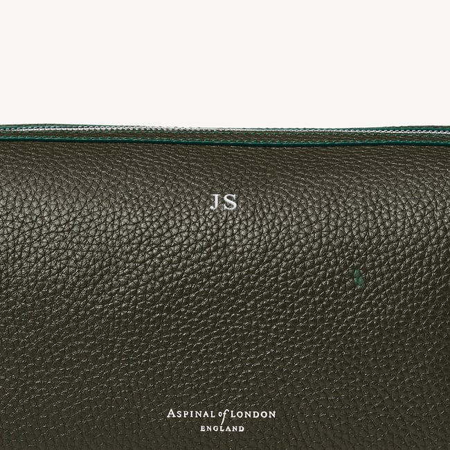 Reporter Wash Bag Forest Green Pebble