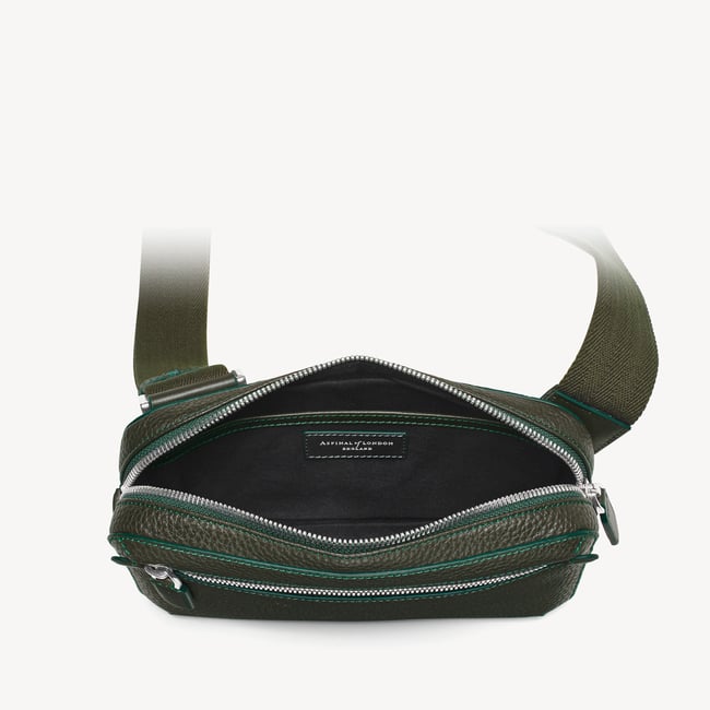 Reporter Compact Crossbody Forest Green Pebble