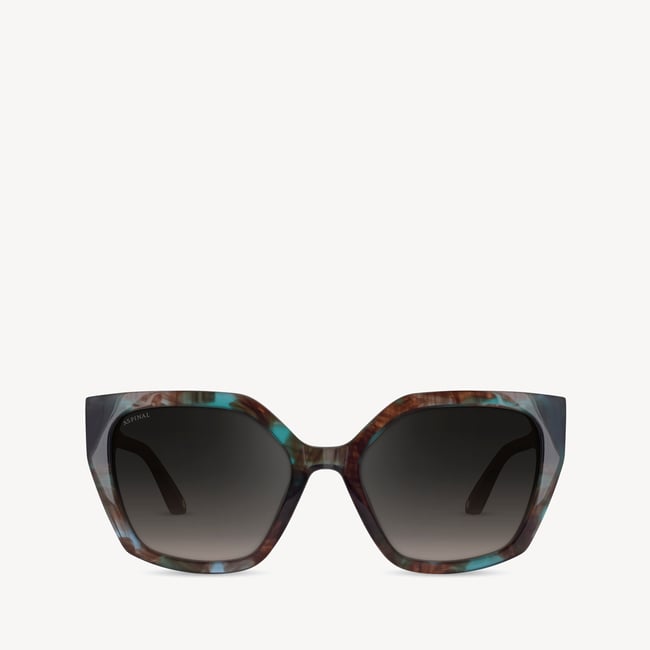 Como Square Sunglasses Teal Marble 