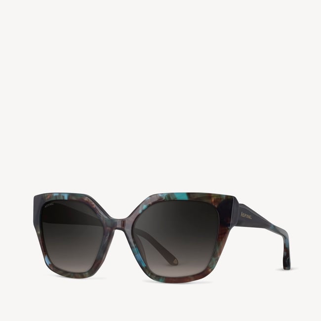 Como Square Sunglasses Teal Marble 