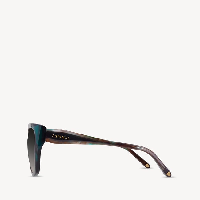 Como Square Sunglasses Teal Marble 