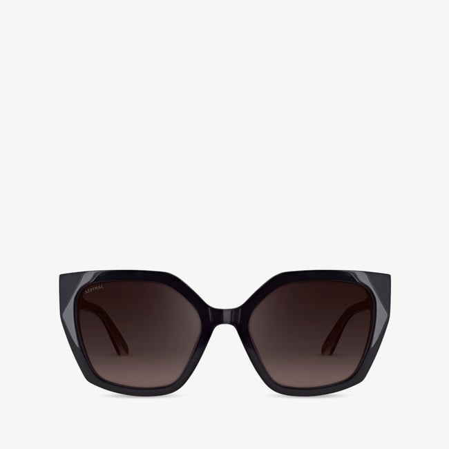 Como Square Sunglasses Black Crystal 