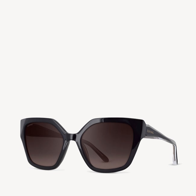 Como Square Sunglasses Black Crystal 
