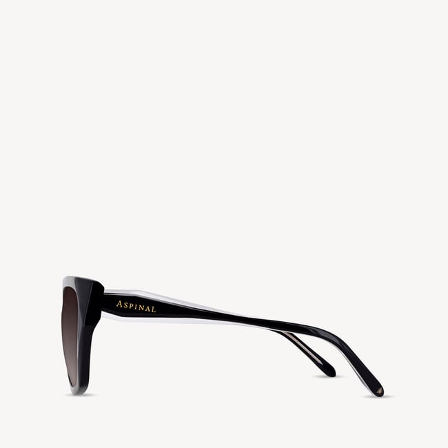 Como Square Sunglasses Black Crystal 