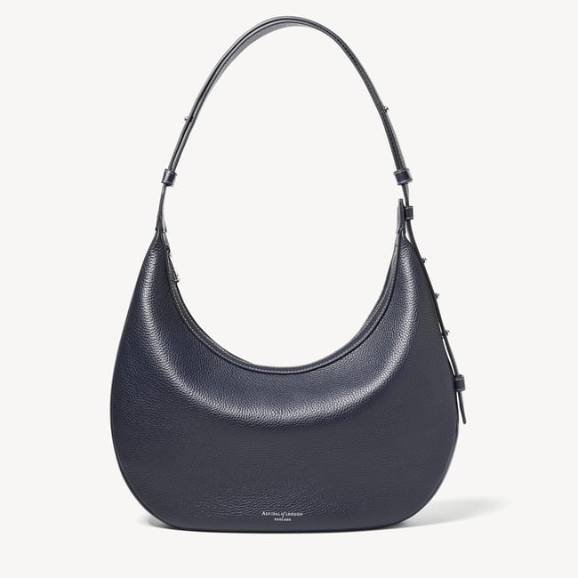 Soho Large Crescent French Navy Milled Pebble