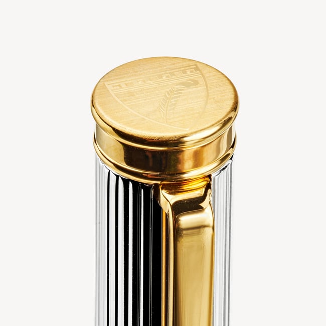 Regent Fountain Pen Sterling Silver 925 with 23ct Gold