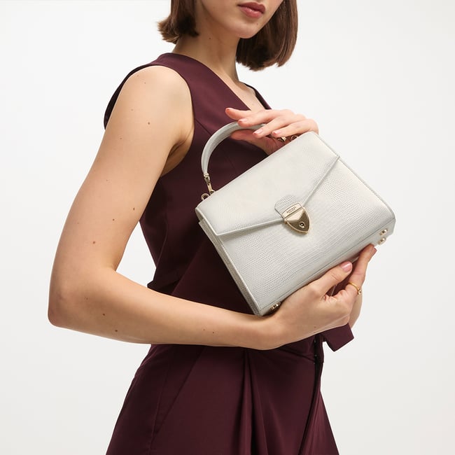 Midi Mayfair® 2 White Metallic Lizard