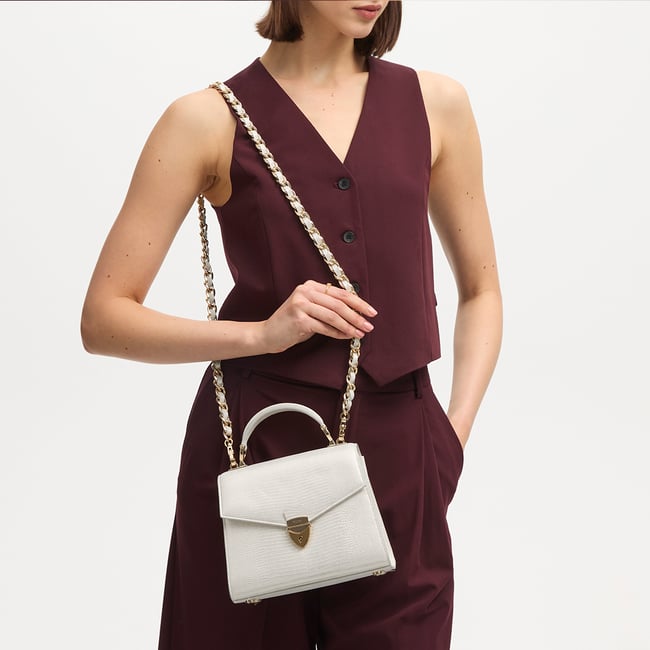 Midi Mayfair® 2 White Metallic Lizard