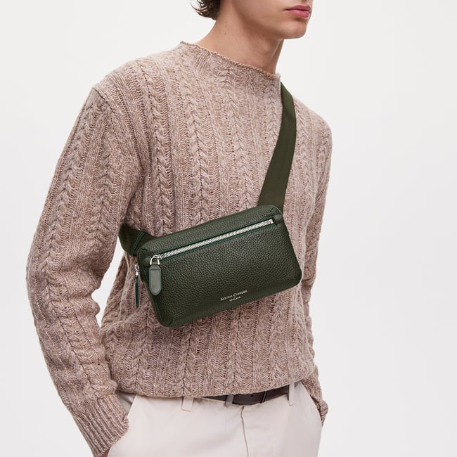 Reporter Compact Crossbody Forest Green Pebble