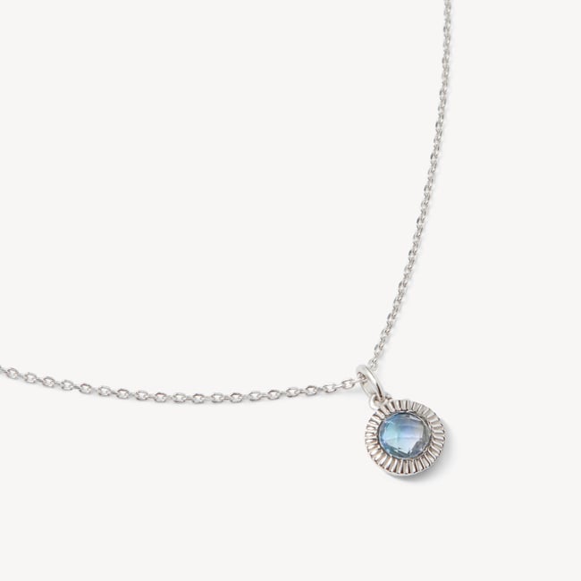 Gemstone Pendant Necklace Rainbow Moonstone & Sterling Silver 925