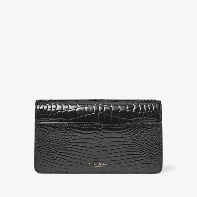 Mayfair®Clutch Black Patent Croc