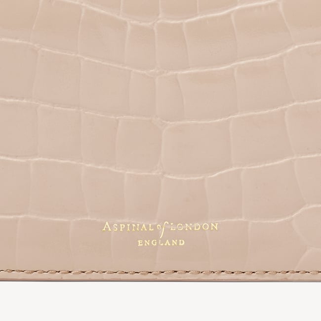 Mayfair®Clutch Soft Taupe Patent Croc