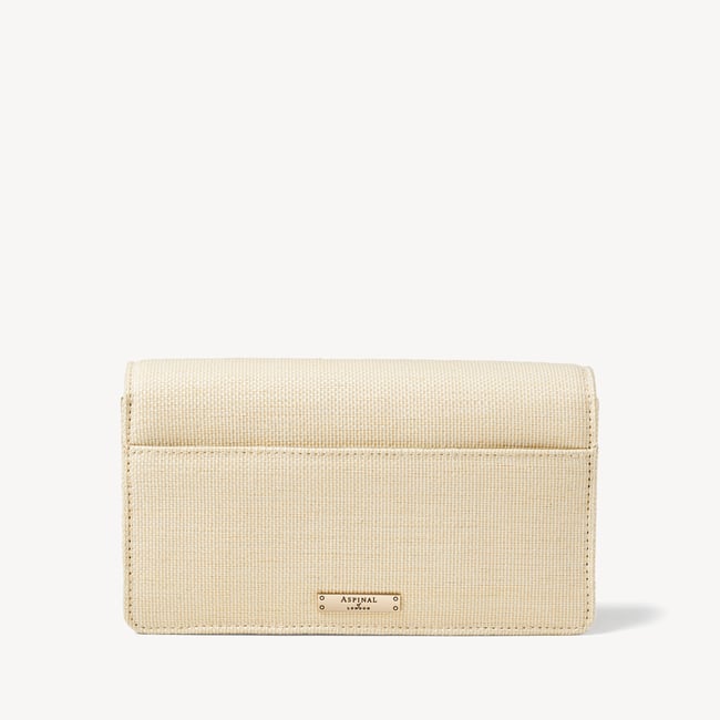 Mayfair®Clutch Ivory Canvas Raffia
