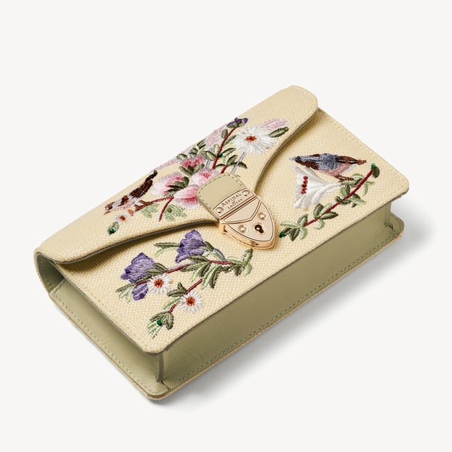 Mayfair®Clutch Ivory Canvas Raffia