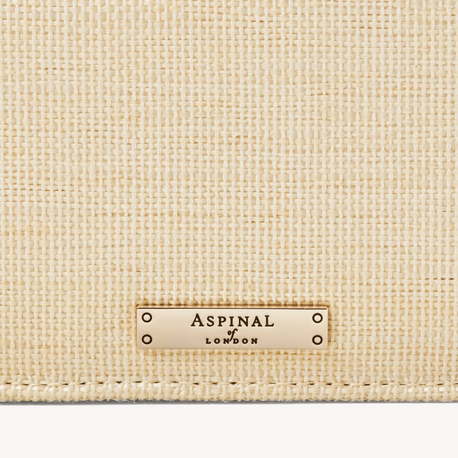Mayfair®Clutch Ivory Canvas Raffia
