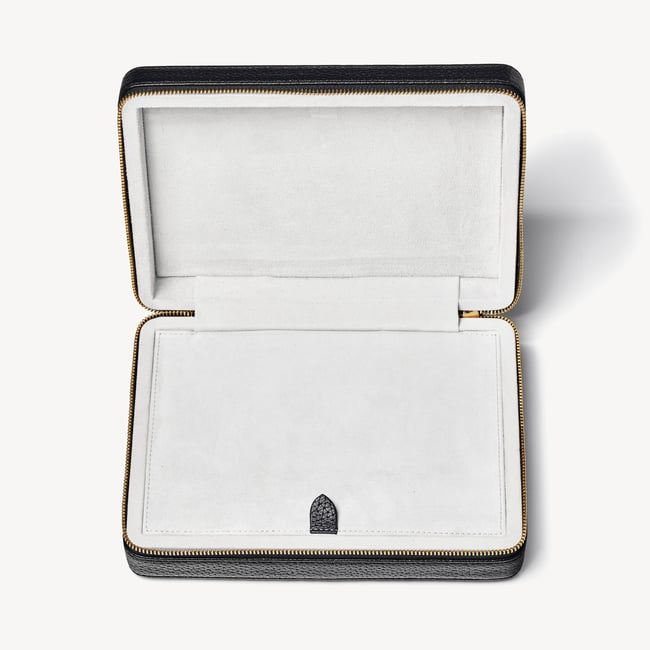Large Travel Jewellery Case Black Pebble