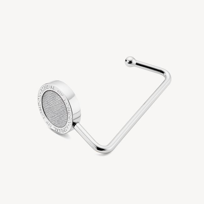 Aspinal Handbag Hook Silver Metallic Saffiano