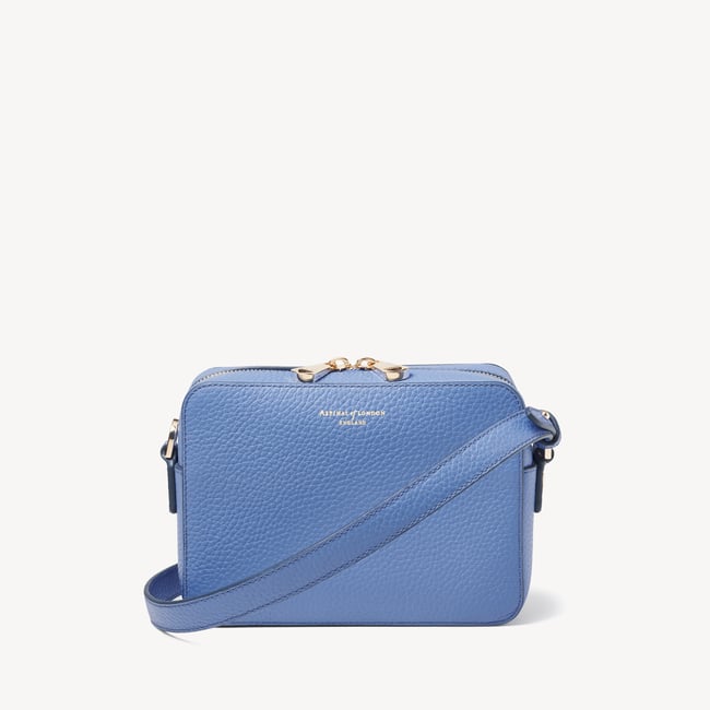 Camera Crossbody with Changeable Straps Capri Blue Pebble