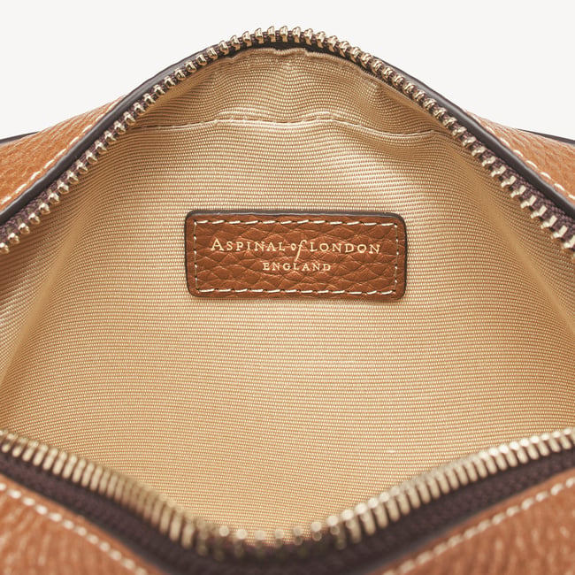 Camera Crossbody with Changeable Straps Tan Pebble