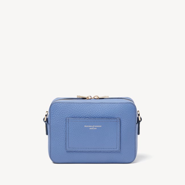 Camera Crossbody with Changeable Straps Capri Blue Pebble