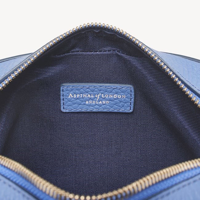 Camera Crossbody with Changeable Straps Capri Blue Pebble