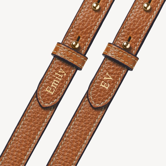 Camera Crossbody with Changeable Straps Tan Pebble