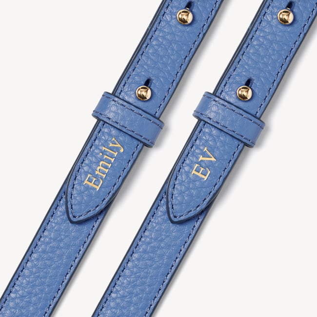 Camera Crossbody with Changeable Straps Capri Blue Pebble