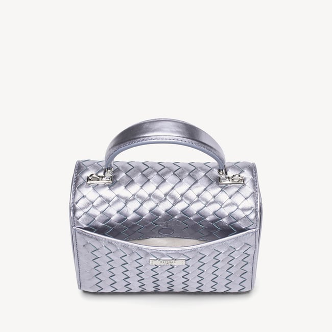 Midi Mayfair® Blue Metallic Woven Leather