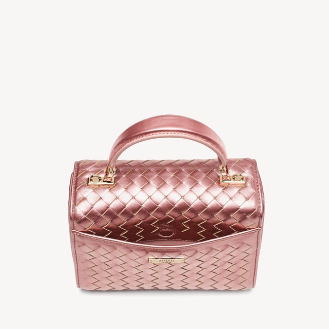 Midi Mayfair® Blush Pink Metallic Woven Leather
