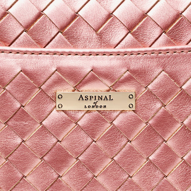 Midi Mayfair® Blush Pink Metallic Woven Leather