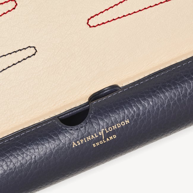 Travel Backgammon Set Navy Pebble