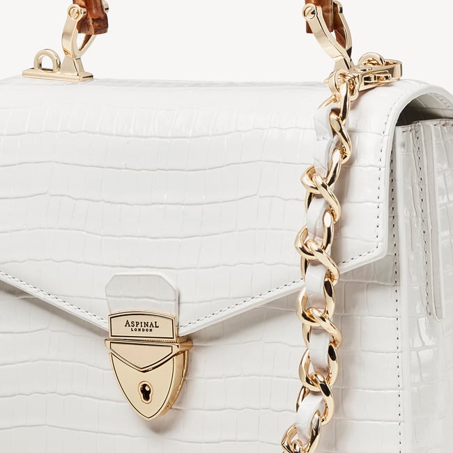 Midi Mayfair® 2 Deep Shine Chalk White Small Croc