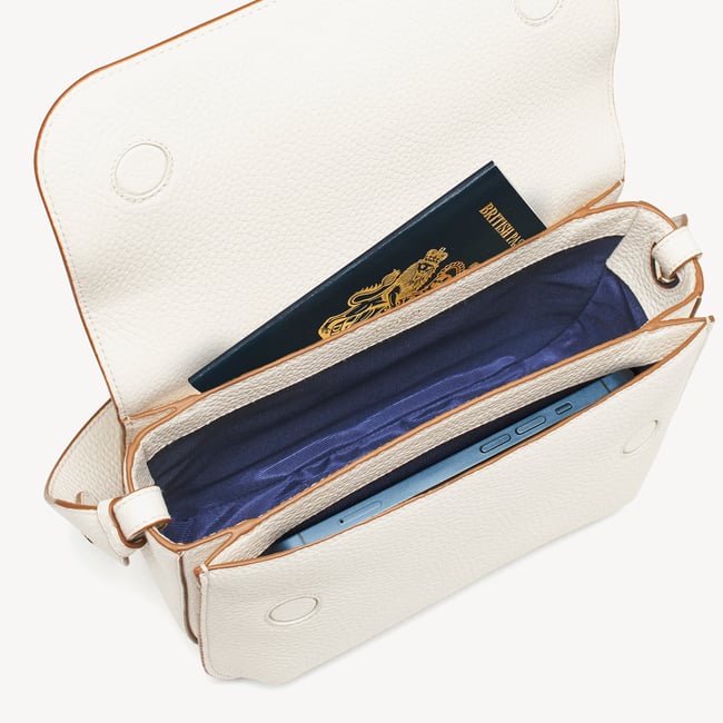Ella Grande Crossbody Ivory Pebble