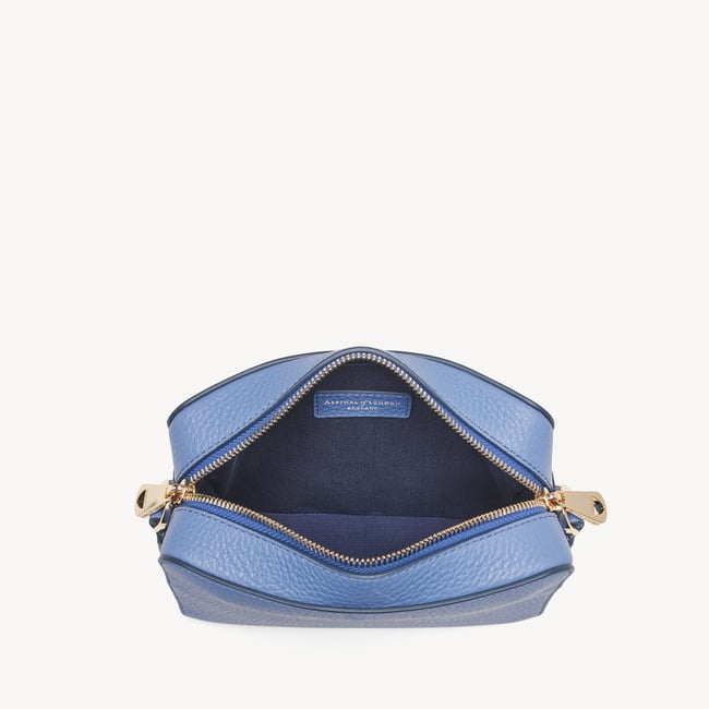 Camera Crossbody with Changeable Straps Capri Blue Pebble