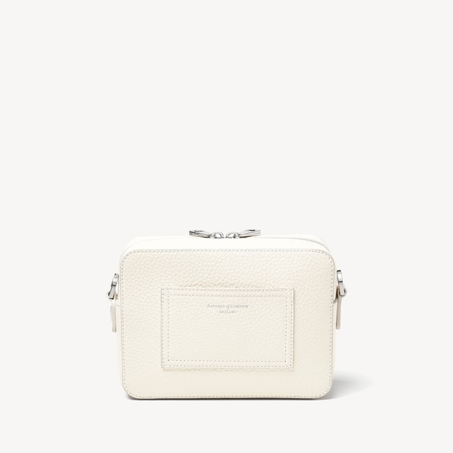 Camera Crossbody with Changeable Straps Chalk White Pebble