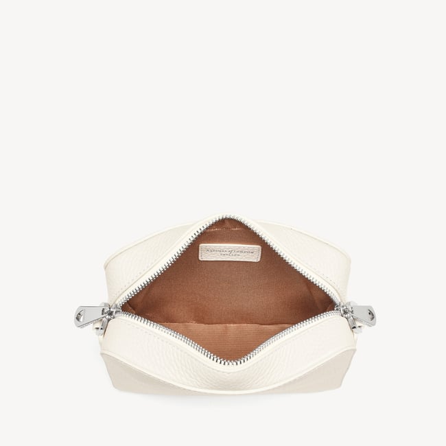 Camera Crossbody with Changeable Straps Chalk White Pebble