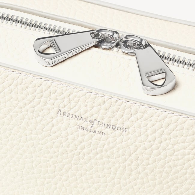 Camera Crossbody with Changeable Straps Chalk White Pebble