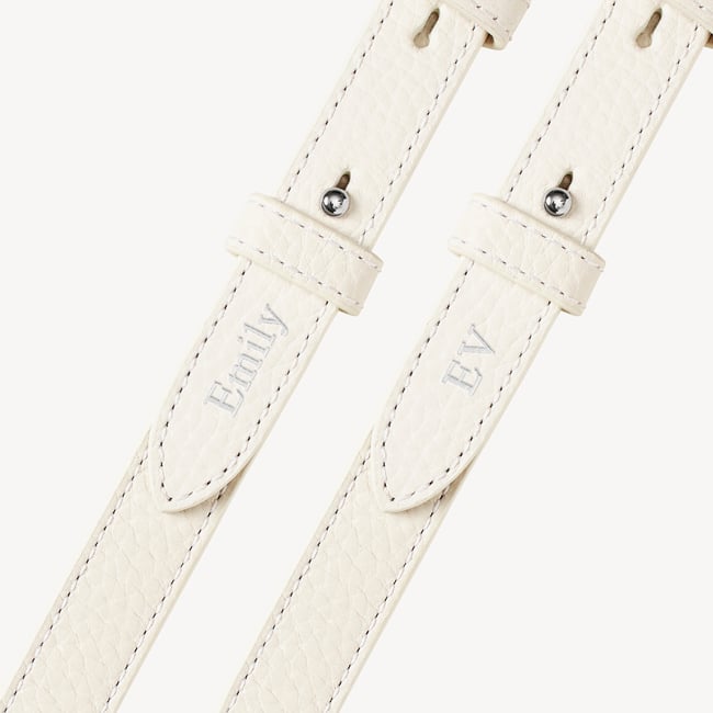 Camera Crossbody with Changeable Straps Chalk White Pebble