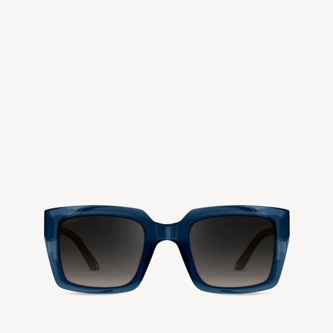 Hamptons Rectangular Sunglasses Blue Crystal 