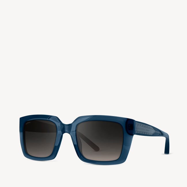 Hamptons Rectangular Sunglasses Blue Crystal 