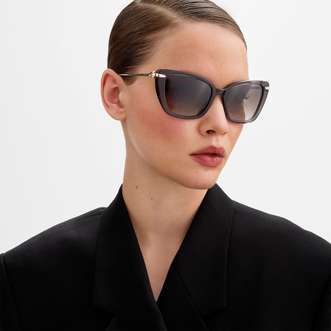 Resort Cat-Eye Sunglasses Storm Grey Crystal