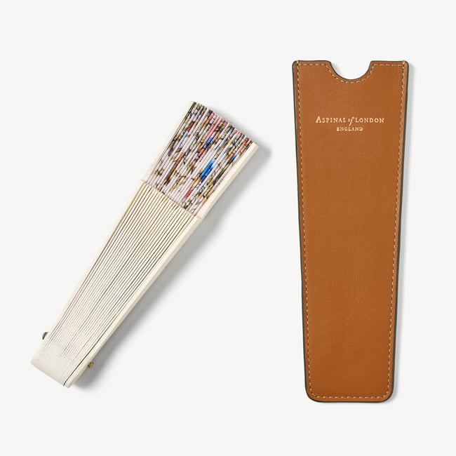 Hand Fan & Fan Case Collection Smooth Tan